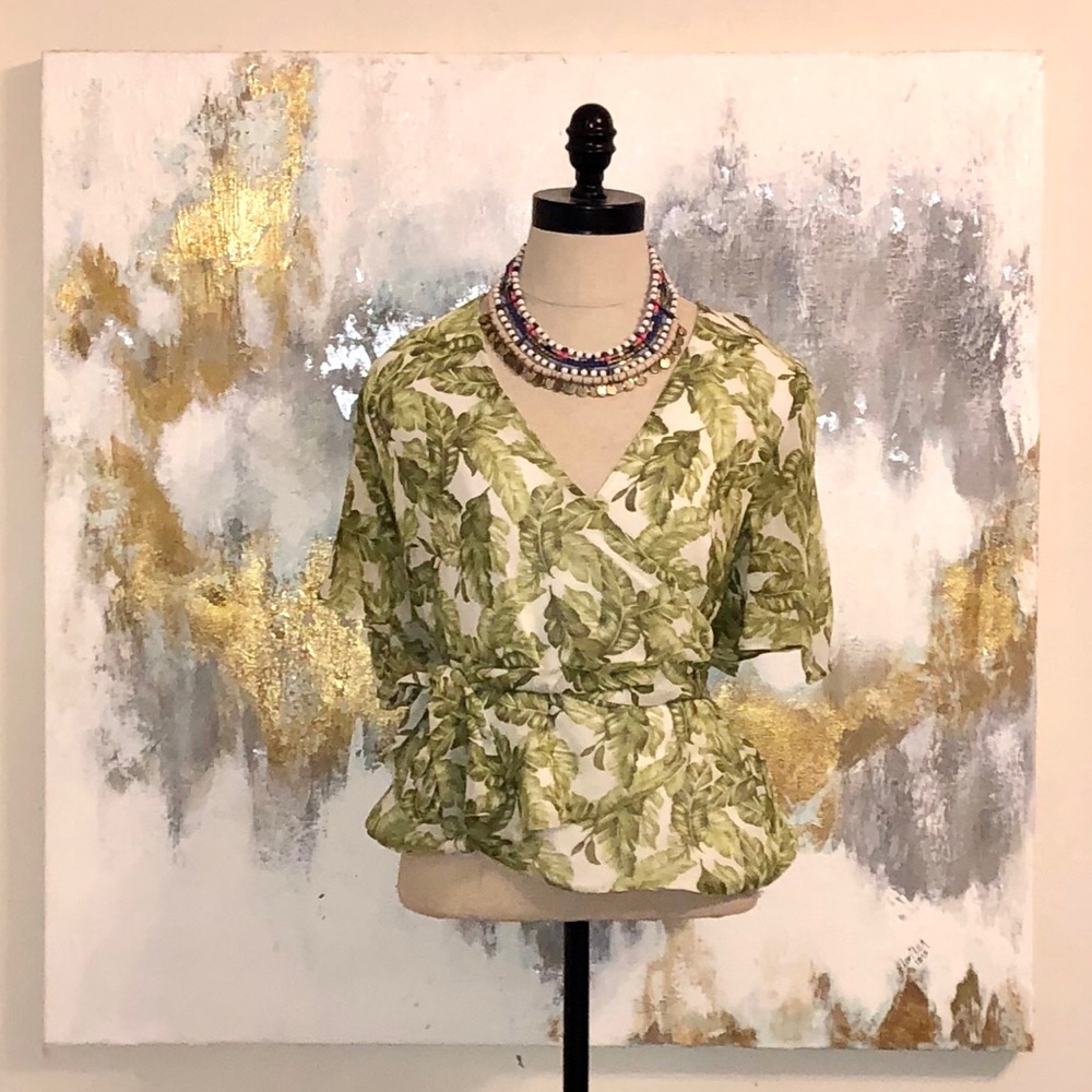 Spring/summer wrap blouse